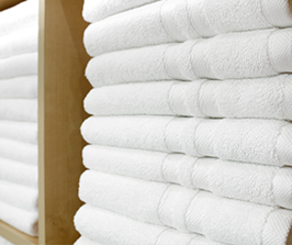 stacks of clean white towels